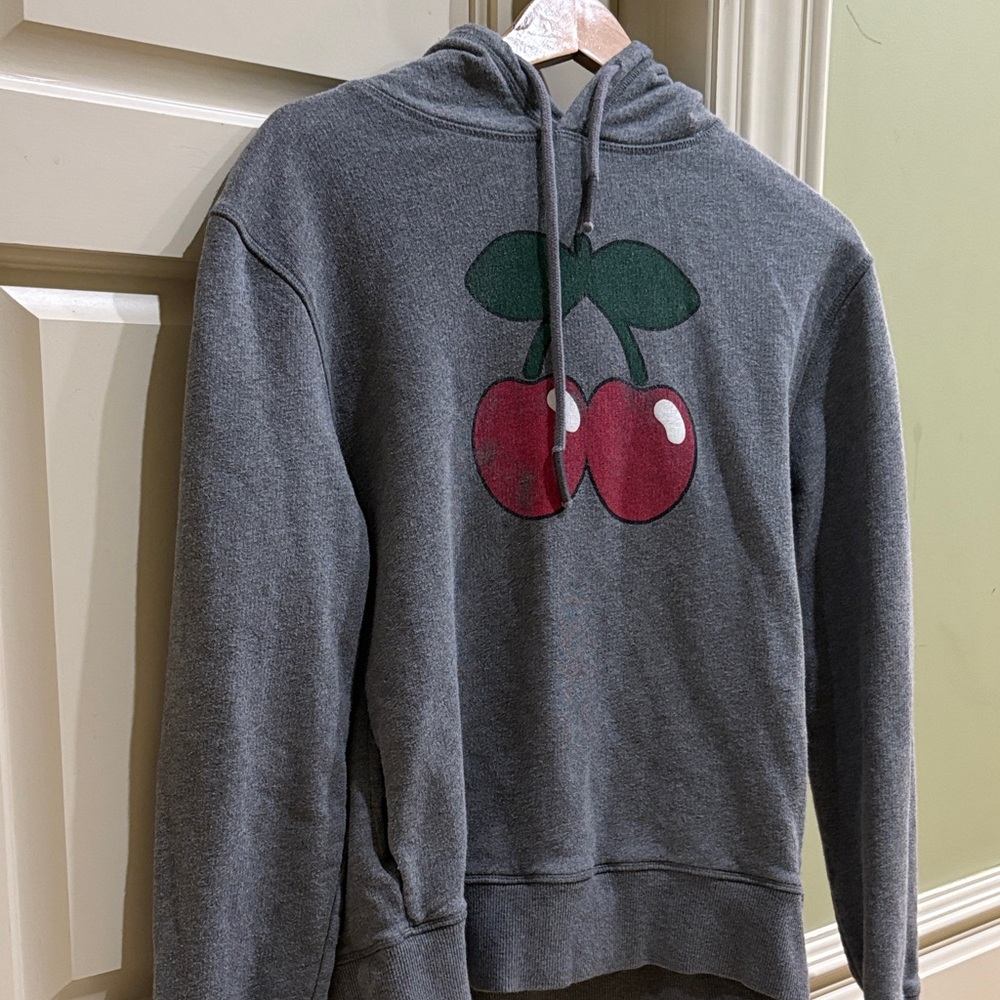 🍒 Vintage Y2K Pacha Ibiza Cherry Logo Gray Hoodie Sweatshirt 🍒